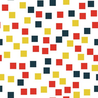 Kareler desen beyaz geometrik arka plan mükemmel rasgele kareler kaotik geometrik soyut