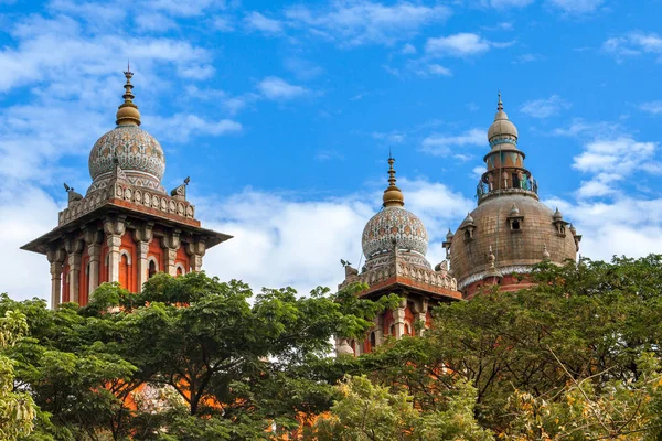 Alta Corte a Chennai India Bellissimo vecchio edificio indiano — Foto Stock