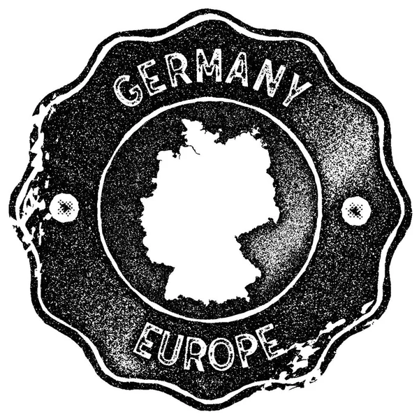 Germany map vintage stamp Retro style handmade label badge or element for travel souvenirs Black — Stock Vector