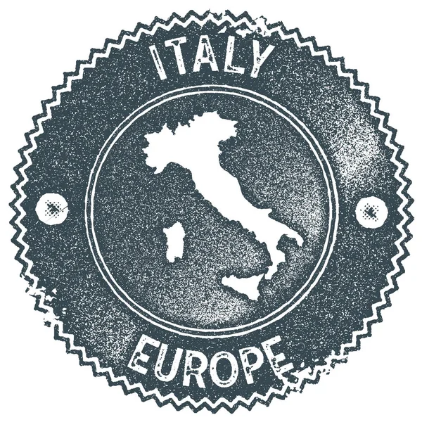 Italië kaart stempel op het gebied van vintage Retro stijl handgemaakte label badge of element voor reizen souvenirs donker — Stockvector