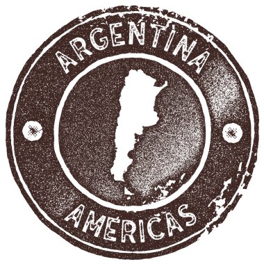 Arjantin harita vintage damgası Retro tarzı el yapımı etiketi rozet veya öğe seyahat Hediyelik eşyalar için