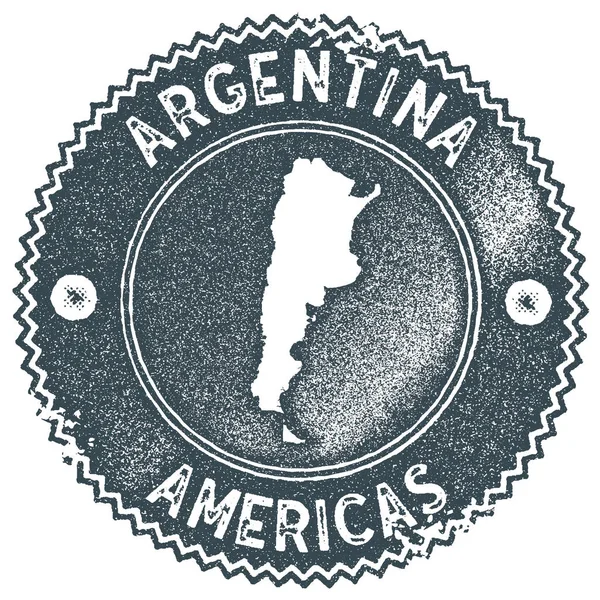 Sello vintage de mapa argentino Estilo retro insignia de etiqueta hecha a mano o elemento para recuerdos de viaje Dark — Vector de stock