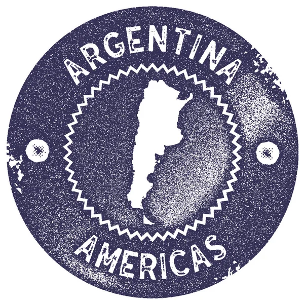 Argentina mapa carimbo vintage Etiqueta artesanal estilo retro emblema ou elemento para lembranças de viagem profunda —  Vetores de Stock