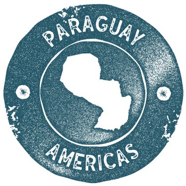 Paraguay harita vintage damgası Retro tarzı el yapımı etiketi Paraguay rozet veya seyahat için öğe