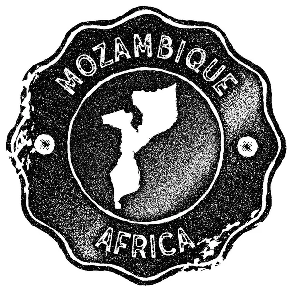 Mozambique mapa vintage sello estilo retro etiqueta hecha a mano insignia o elemento para recuerdos de viaje — Vector de stock