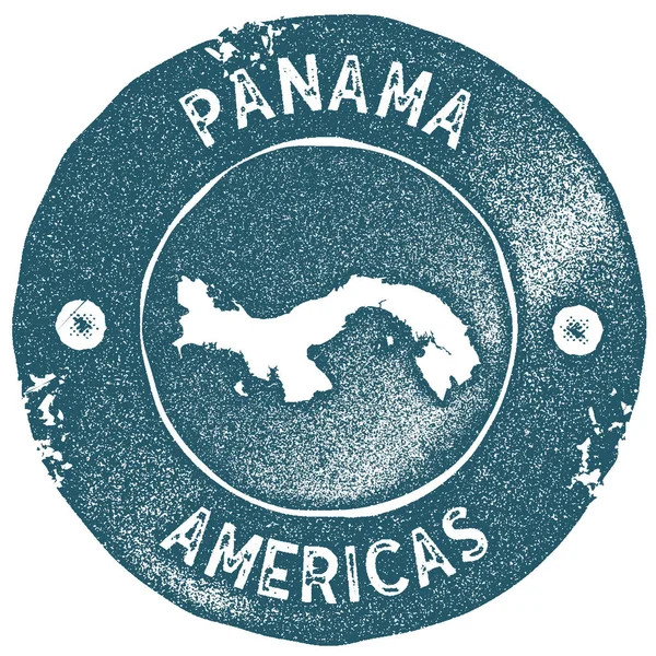 Mapa de Panamá sello vintage Etiqueta hecha a mano estilo retro Insignia de Panamá o elemento para recuerdos de viajes — Vector de stock