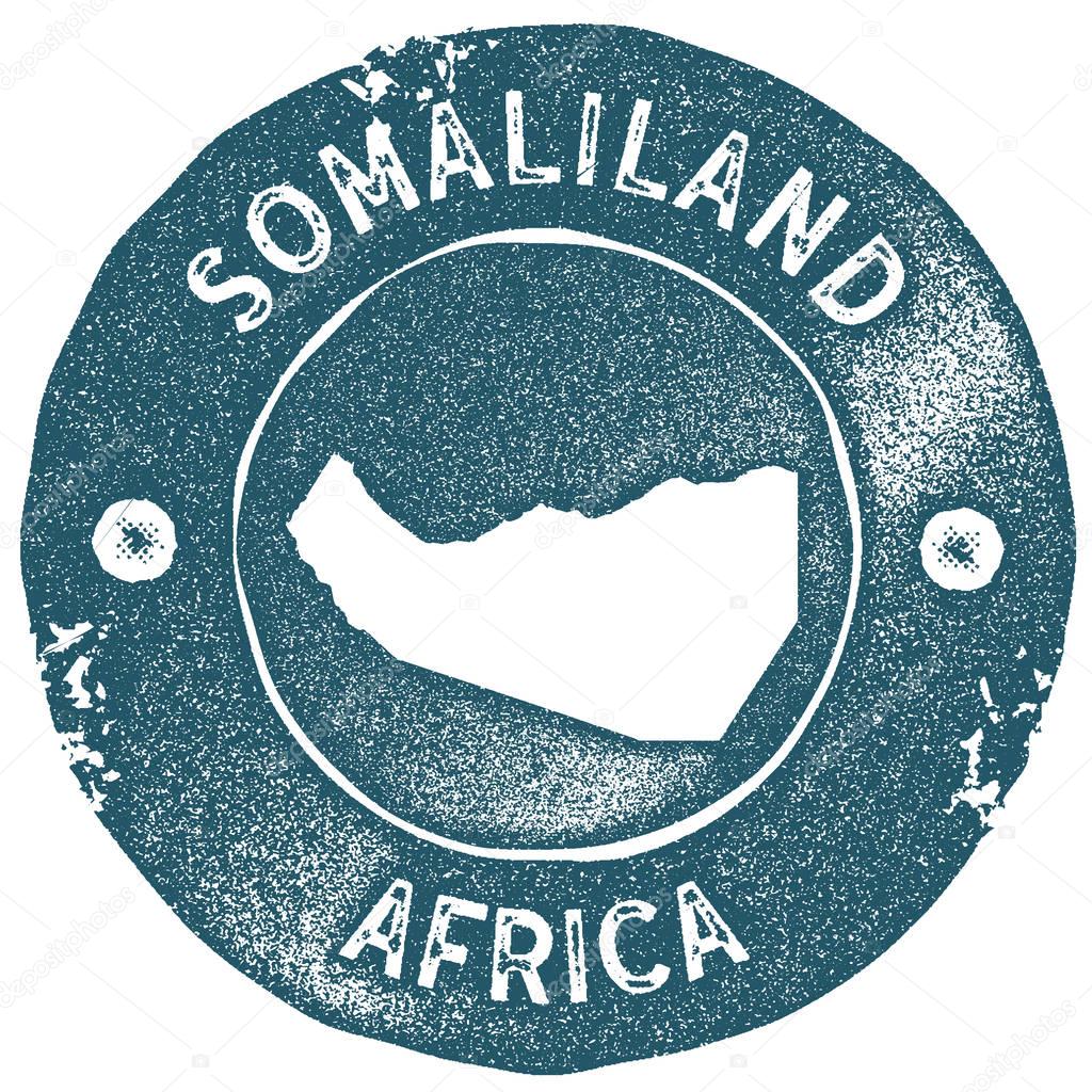 Somaliland map vintage stamp Retro style handmade label Somaliland badge or element for travel