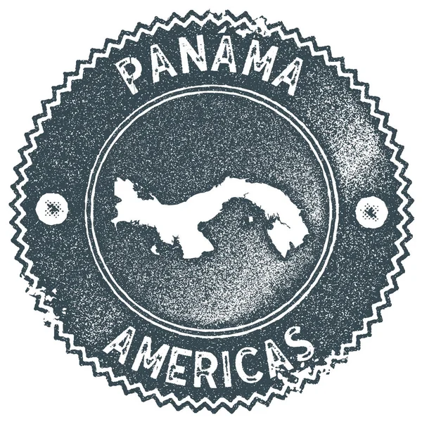 Mapa de Panamá sello vintage Estilo retro etiqueta hecha a mano insignia o elemento para recuerdos de viaje oscuro — Vector de stock