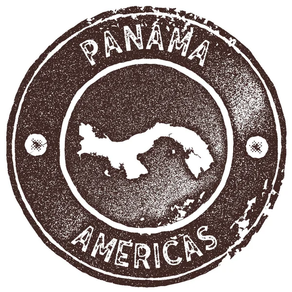 Mapa de Panamá sello vintage Estilo retro etiqueta hecha a mano insignia o elemento para recuerdos de viaje Marrón — Vector de stock