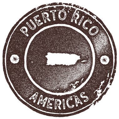 Porto Riko Haritası vintage damgası Retro tarzı el yapımı etiketi rozet veya öğe seyahat Hediyelik eşyalar için