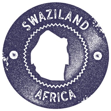 Svaziland Haritası vintage damga Retro tarzı el yapımı etiket rozet veya öğe seyahat Hediyelik derin