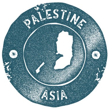 Palestine harita vintage damgası Retro tarzı el yapımı etiketi Palestine rozet veya seyahat için öğe