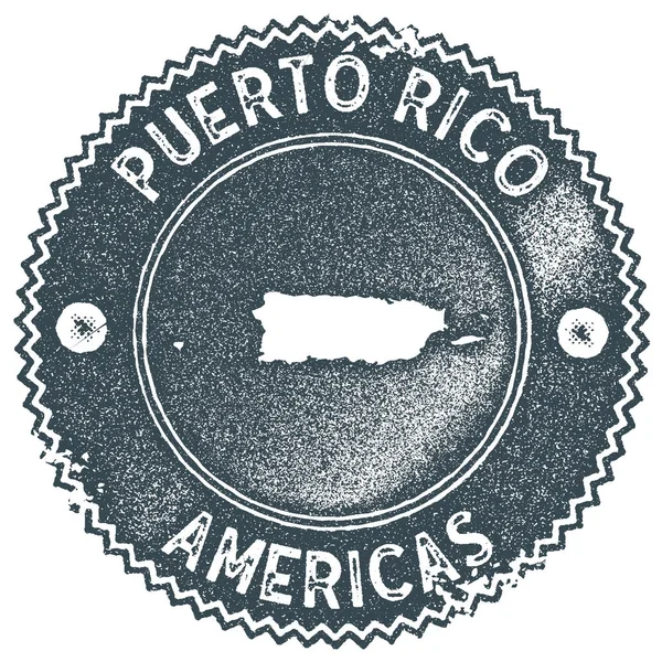 Puerto Rico Térkép vintage bélyegző Retro stílusú kézzel címke jelvényt vagy elem az utazási ajándéktárgyak — Stock Vector