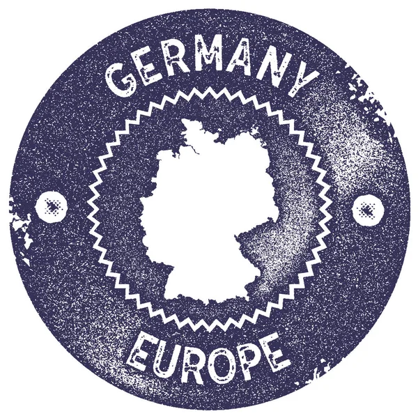 Germania mappa timbro vintage Stile retrò badge etichetta fatta a mano o elemento per souvenir di viaggio Profondo — Vettoriale Stock