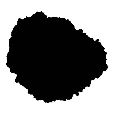 La Gomera harita Adası siluet simge izole La Gomera siyah harita anahat vektör çizim