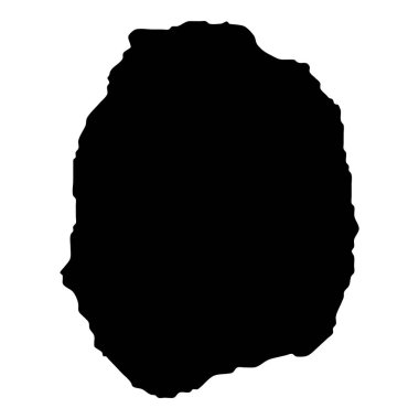 Nevis harita Adası siluet simge izole Nevis siyah harita anahat vektör çizim