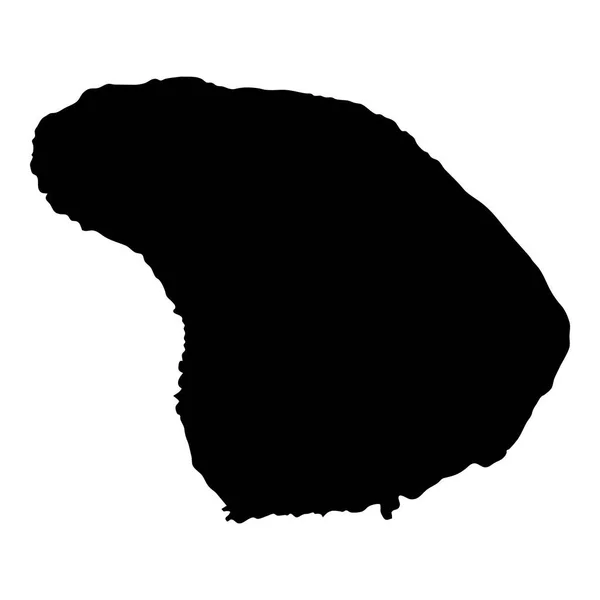 Mapa de Lanai Icono de silueta de isla Isolated Lanai black map outline Ilustración vectorial — Vector de stock