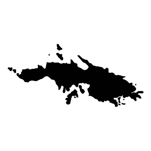 Saint Thomas mapa Ilha silhueta ícone Isolado Saint Thomas mapa preto esboço Vector — Vetor de Stock