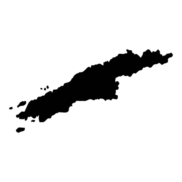 Силуэт острова Гидра Изолированная чёрная карта Гидры Векторная иллюстрация — стоковый вектор