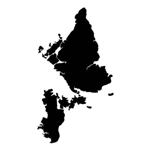 Siargao mapa Ícone de silhueta ilha Isolado Siargao mapa preto esboço ilustração vetorial —  Vetores de Stock