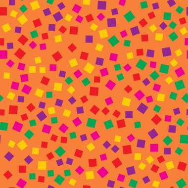 Kareler desen turuncu geometrik arka plana Ideal rasgele kareler kaotik geometrik soyut