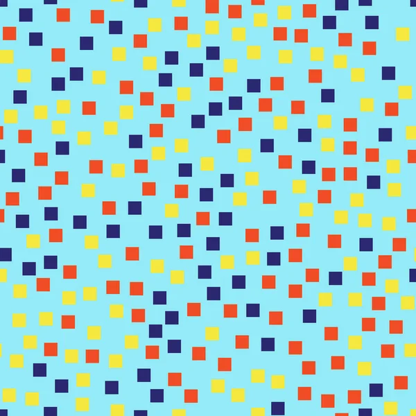 Schéma abstrait des carrés Fond géométrique bleu Carrés aléatoires idéaux Décor chaotique géométrique — Image vectorielle