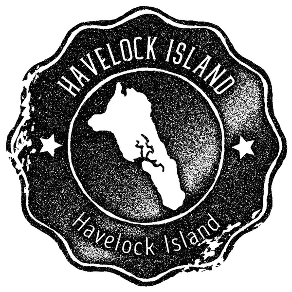 Mapa Havelock Island sello vintage Estilo retro placa de etiqueta hecha a mano o elemento para viajar — Vector de stock