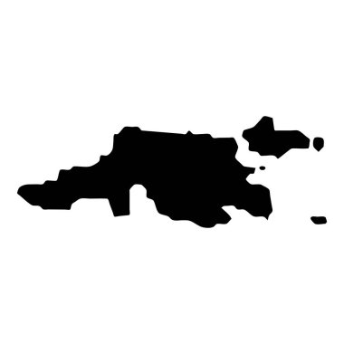 Jost Van Dyke harita Adası siluet simge izole Jost Van Dyke siyah harita anahat vektör