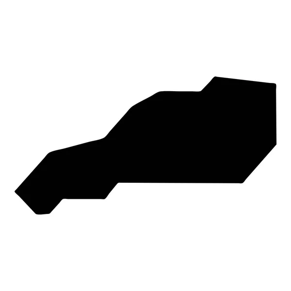 Силуэт-иконка острова Стерроп Кей Изолированная чёрная карта Маленького Стиропа Кей — стоковый вектор