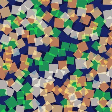 Desen derin mavi geometrik arka plan simetrik rasgele kareler geometrik soyut kareler