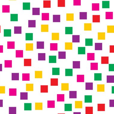 Kareler desen beyaz geometrik arka plan büyüleyici rasgele kareler kaotik geometrik soyut