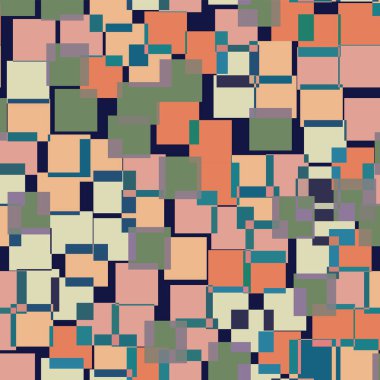 Soyut desen derin mavi geometrik arka plan Mesmeric rasgele kareler geometrik kaotik kareler