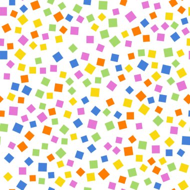 Kareler desen beyaz geometrik arka plan parlak rasgele kareler kaotik geometrik soyut