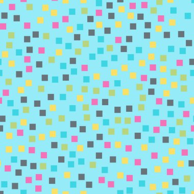 Soyut desen geometrik arka plan mavi göz alıcı rasgele kareler geometrik kaotik kareler