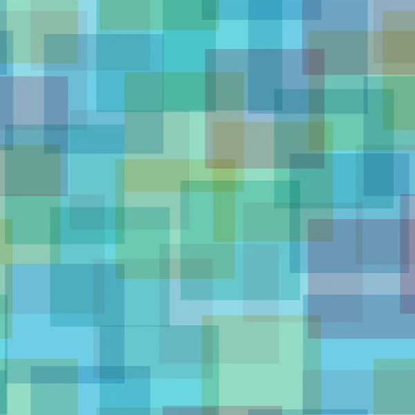 抽象的正方形图案蓝色几何背景独特的随机方格几何混沌装饰 — 图库矢量图片