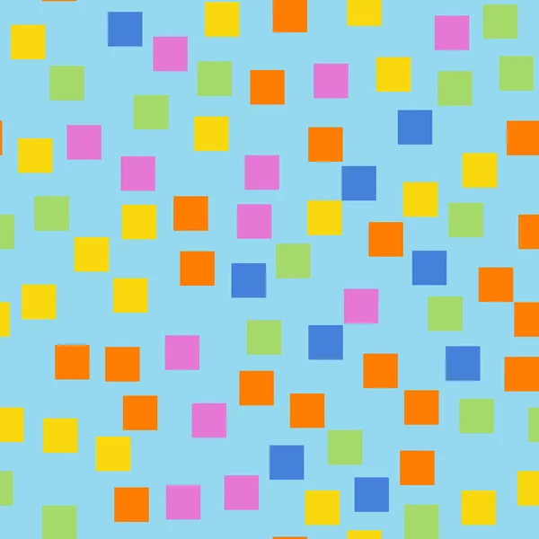 Abstrakte Quadrate Muster hellblau geometrischer Hintergrund hinreißend zufällige Quadrate geometrisch — Stockvektor
