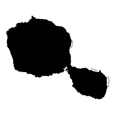 Tahiti map Island silhouette icon Isolated Tahiti black map outline Vector illustration clipart