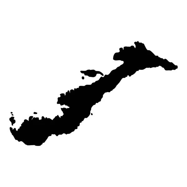 Amorgos mapa Ícone de silhueta ilha Isolado Amorgos mapa preto esboço ilustração vetorial — Vetor de Stock
