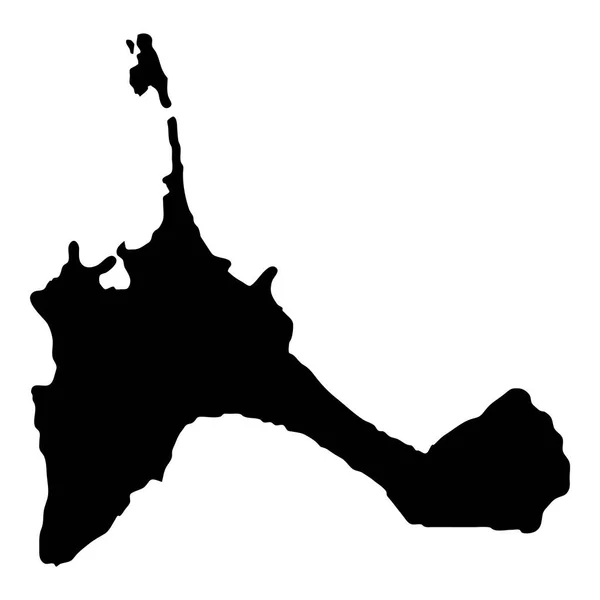 Mapa de Formentera Icono de silueta de isla Isolated Formentera black map outline Ilustración vectorial — Vector de stock