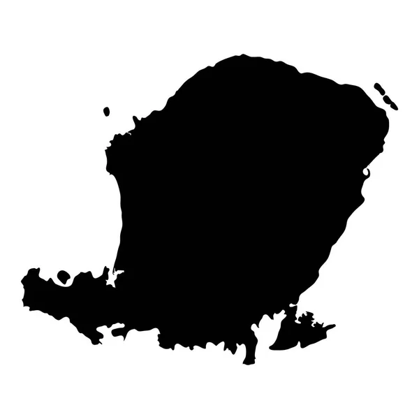 Lombok map Island silhouette icon Isolated Lombok black map outline Vector illustration — Stock Vector