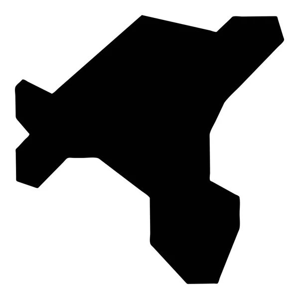 Sůl ostrov Mapa ostrov silueta ikona izolovaná sůl ostrov černý mapa obrys vektor — Stockový vektor