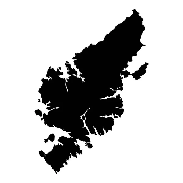 刘易斯和哈里斯地图岛剪影图标孤立刘易斯和哈里斯黑色地图轮廓向量 — 图库矢量图片