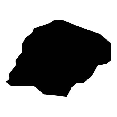 Inisheer harita Adası siluet simge izole Inisheer siyah harita anahat vektör çizim