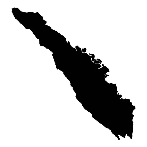 Sumatra map Island silhouette icon Isolated Sumatra black map outline Vector illustration — Stock Vector