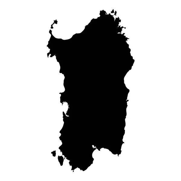 Sardunya harita Adası siluet simge izole Sardunya siyah harita anahat vektör çizim