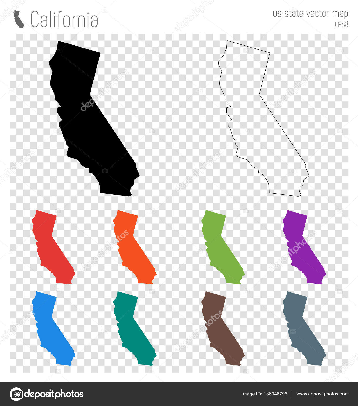 California High Detailed Map Us State Silhouette Icon Isolated Black Outline Vector Illustration By Gagarych California High Detailed Map Us State Silhouette Icon Isolated Black Outline Vector Illustration By Gagarych