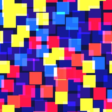 Soyut desen derin mavi geometrik arka plan zarif rasgele kareler geometrik kaotik kareler