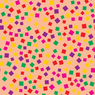 Kareler desen geometrik pembe beyaz atlı rasgele kareler kaotik geometrik soyut