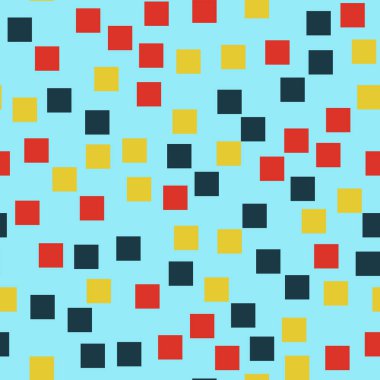 Kareler desen mavi geometrik arka plan güzel rasgele kareler kaotik geometrik soyut