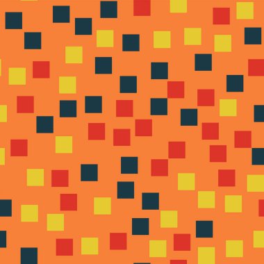 Soyut desen turuncu geometrik arka plan keyifli rasgele kareler geometrik kaotik kareler